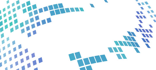 Leinwandbilder - Dotted background with bluish squares. Simple vector pattern