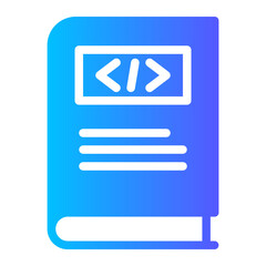 coding book gradient icon