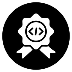 coding glyph icon