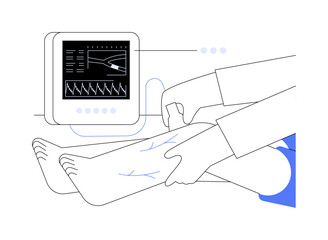 Poster - Doppler ultrasound abstract concept vector illustration.