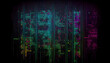 © MAJGraphics - Vibrant RGB Neon Matrix Code Wallpaper - Futuristic Data Flow and Technology Background