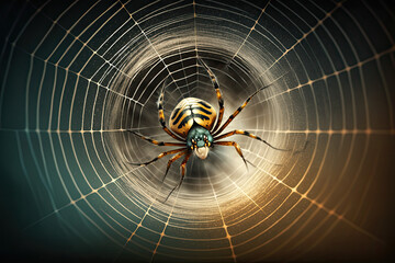 spider and web- made with generative ai