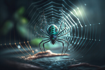 spider on web- made with generative ai