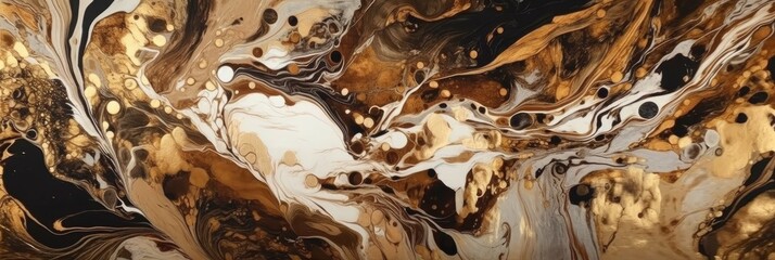 Wall Mural - an abstract header with a paint and ink splash and splatter pattern. generative ai.