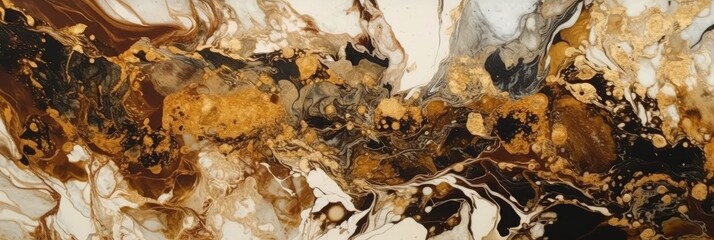 Wall Mural - an abstract header with a paint and ink splash and splatter pattern. generative ai.