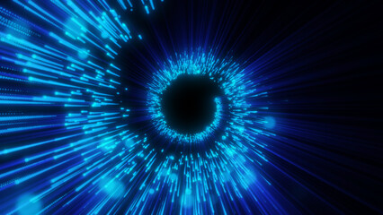 Spiral blue concentration lines
