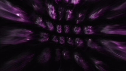 Wall Mural - Black background with gray and purple code. Motion. Various rooms illuminated by light made in abstraction.