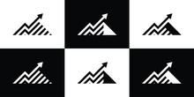 logo design creative mountain and arrow financial icon vector illustration 11