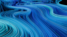 Colorful Neon Background With Blue, Purple And Turquoise Swirls. 3D Render.