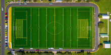 Aerial View Australian Football Field - Generative AI