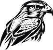 Falcon Logo Monochrome Design Style
