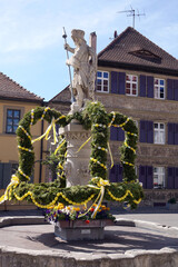 Poster - Vierröhrenbrunnen in Sommerach