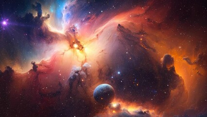 Wall Mural - nebula in deep universe.