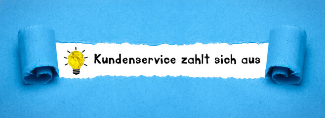 Wall Mural - Kundenservice zahlt sich aus	