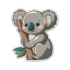  Heartwarming Brown Koala Hugging Tree Trunk with a Sad Face