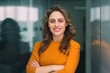 © pixardi - Happy businesswoman working happily. Photo generative AI
