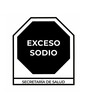 Sodium excess warning label. Mexican warning for food packages that contain unhealthy ingredients like sodium excess.