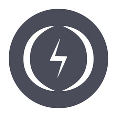 Poster - lightning bolt icon of glyph style design vector