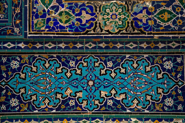Oriental mosaic in the city of Samarkand