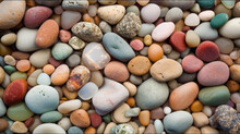 The Natural And Vintage Colorful Pebbles Create A Textured Background With An Eclectic And Artful Appeal