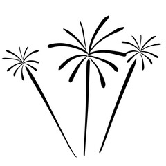 Sticker - Doodle Fire work 