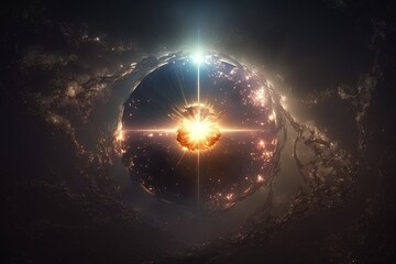 Wall Mural - sparkling miracle from above generative ai