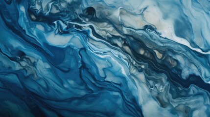  Stunning tranquil abstract blue marble wall background.Generative ai.