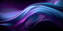 Abstract Background With Glowing Colorful Pink And Purple And Blue Line Waves,  Wallpaper Concept, Generative Ai
