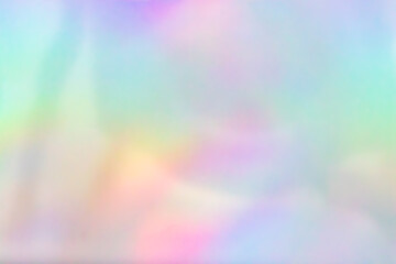 Wall Mural - abstract blur holographic rainbow foil iridescent background