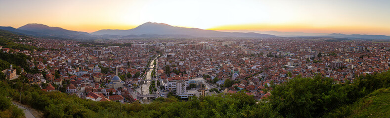 Wall Mural - Panorama aerial view of Prizren, Kosovo