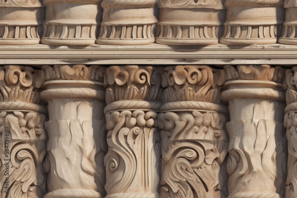 Hellenistic Marvels: Stone Column Relief Tiling in Timeless Classical ...