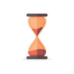 Wall Mural - Hourglass icon in flat style, simple design. Vector illustration
