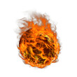 ball of fire. glowing magma sphere. fireball. large sphere of red energy. fantasy game spell icon. Generative AI.