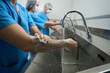 © Svitlana - Team of surgeons washes their hands before the operation