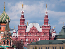 MOSCOW - JULE 27: Moscow Red Square, History Museum On Jule 27, 2019 In Moscow, Russia