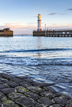 Newhaven Harbour On The Firth Of Forth. Newhaven Is A District In The City Of Edinburgh, Scotland, Between Leith And Granton And About 2 Miles North Of The City Centre. Taken Just After Sunrise.