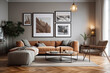 © Stephen - Contemporary Living Room Background for Zoom - Generative AI