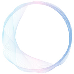 Abstract pink and blue circle wave frame background. Vector illustration.	