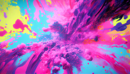 Wall Mural - abstract paint explosion clouds background