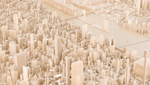 3d Model Of An Aerial View Of Manhattan