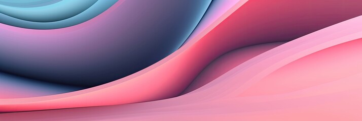 Canvas Print - soft modern abstract wave banner background (generative ai)