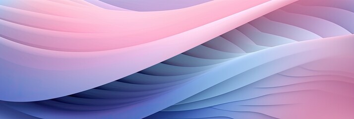 Canvas Print - soft modern abstract pink and blue wave background banner (generative ai)