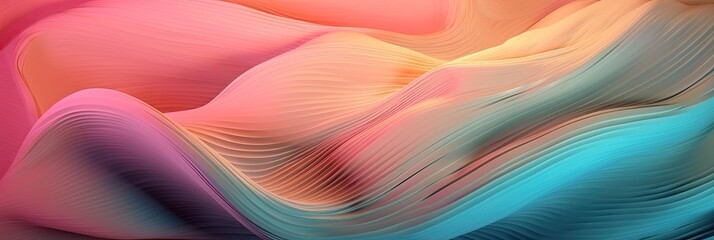 Sticker - Soft modern abstract dynamic wave background banner (generative ai)