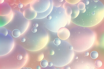 Wall Mural - Y2K iridescent pastel Nostalgic bubble texture background (generative ai)