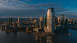 © Yakov Knyazev/Stocksy - Aerial view of a modern american city by the Hudson river