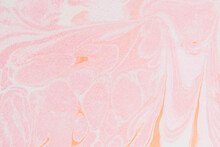 Pink And Orange Marbled Paper