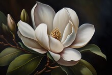 Painting Of A Magnolia Flower