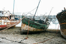 Old  Abandoned  Ships In Port 