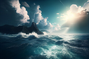 storm over the ocean
