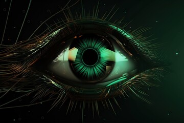 A Close Up Of A Green Eye With Long Eyelashes And A Black Background Zoo Video Art Motion Graphics